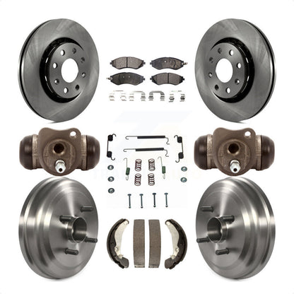 [Avant + Arrière] Kit de Disque et plaquette (céramique) de frein pour Chevrolet Aveo Aveo5 Pontiac G3 Wave Wave5 avec Hub Assembly K8T-102903 par Transit Auto