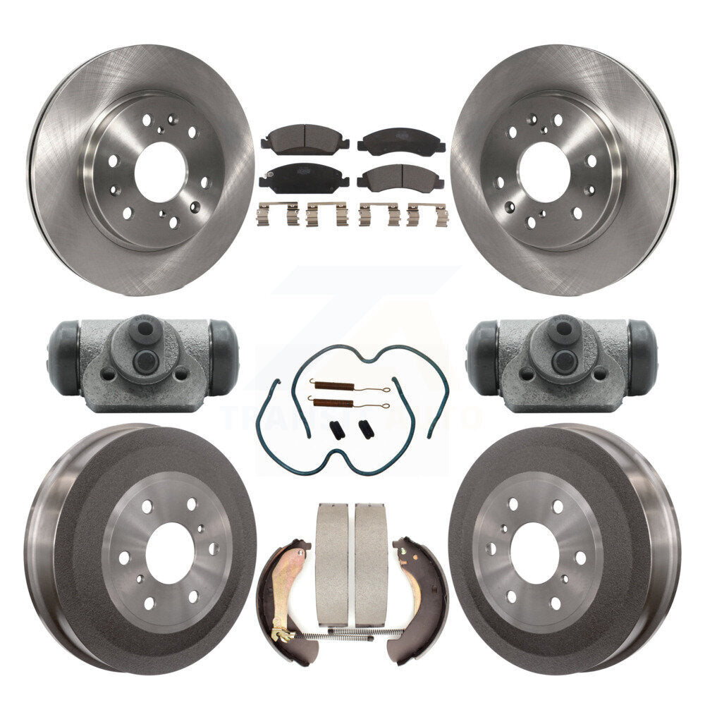 [Avant + Arrière] Kit de Disque et plaquette (céramique) de frein pour 2009 Chevrolet Silverado 1500 GMC Sierra avec 6400 Lb GVW Except Vehicles Using Hold Down Pins K8T-102904