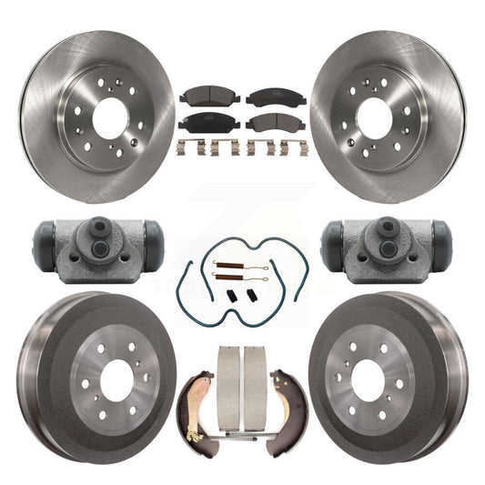 [Avant + Arrière] Kit de Disque et plaquette (céramique) de frein pour 2009 Chevrolet Silverado 1500 GMC Sierra avec 6400 Lb GVW Except Vehicles Using Hold Down Pins K8T-102904