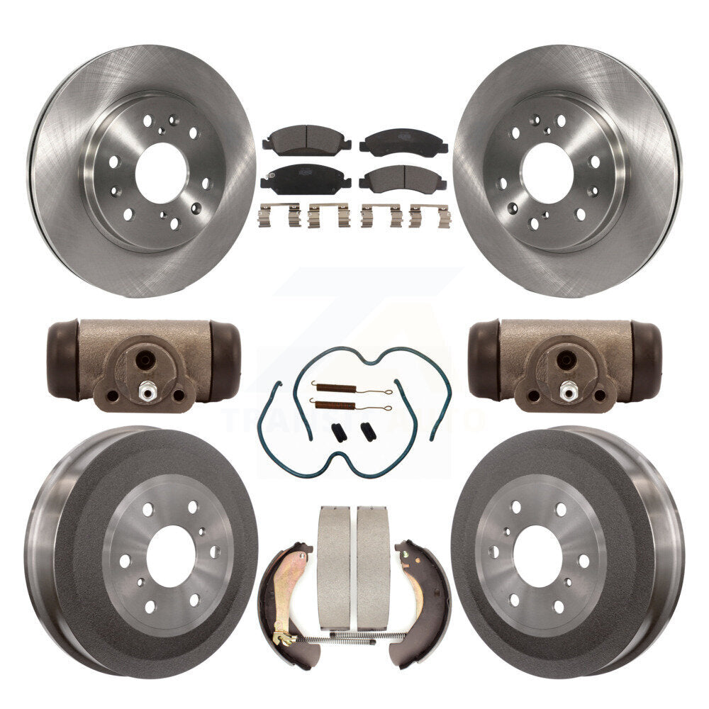 [Avant + Arrière] Kit de Disque et plaquette (céramique) de frein pour 2009 Chevrolet Silverado 1500 GMC Sierra avec 7000 Lb GVW Except Vehicles Using Hold Down Pins K8T-102905