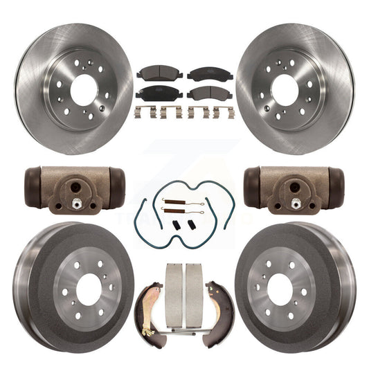 [Avant + Arrière] Kit de Disque et plaquette (céramique) de frein pour 2009 Chevrolet Silverado 1500 GMC Sierra avec 7000 Lb GVW Except Vehicles Using Hold Down Pins K8T-102905