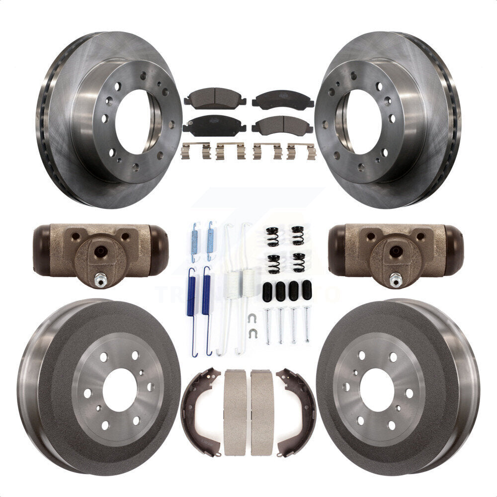 [Avant + Arrière] Kit de Disque et plaquette (céramique) de frein pour 2011 Chevrolet Silverado 1500 Hybrid avec 7000 Lb GVW K8T-102910 par Transit Auto