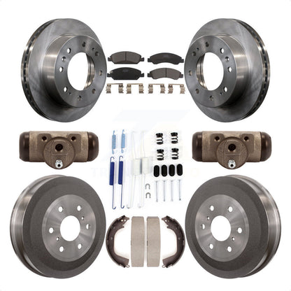 [Avant + Arrière] Kit de Disque et plaquette (céramique) de frein pour 2011 Chevrolet Silverado 1500 Hybrid avec 7000 Lb GVW K8T-102910 par Transit Auto