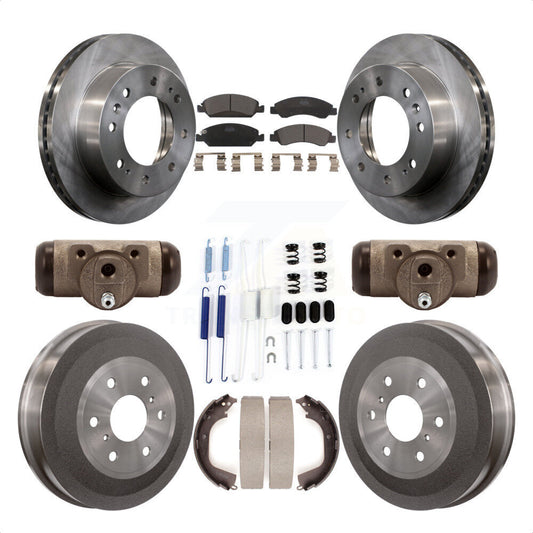 [Avant + Arrière] Kit de Disque et plaquette (céramique) de frein pour 2011 Chevrolet Silverado 1500 Hybrid avec 7000 Lb GVW K8T-102910 par Transit Auto