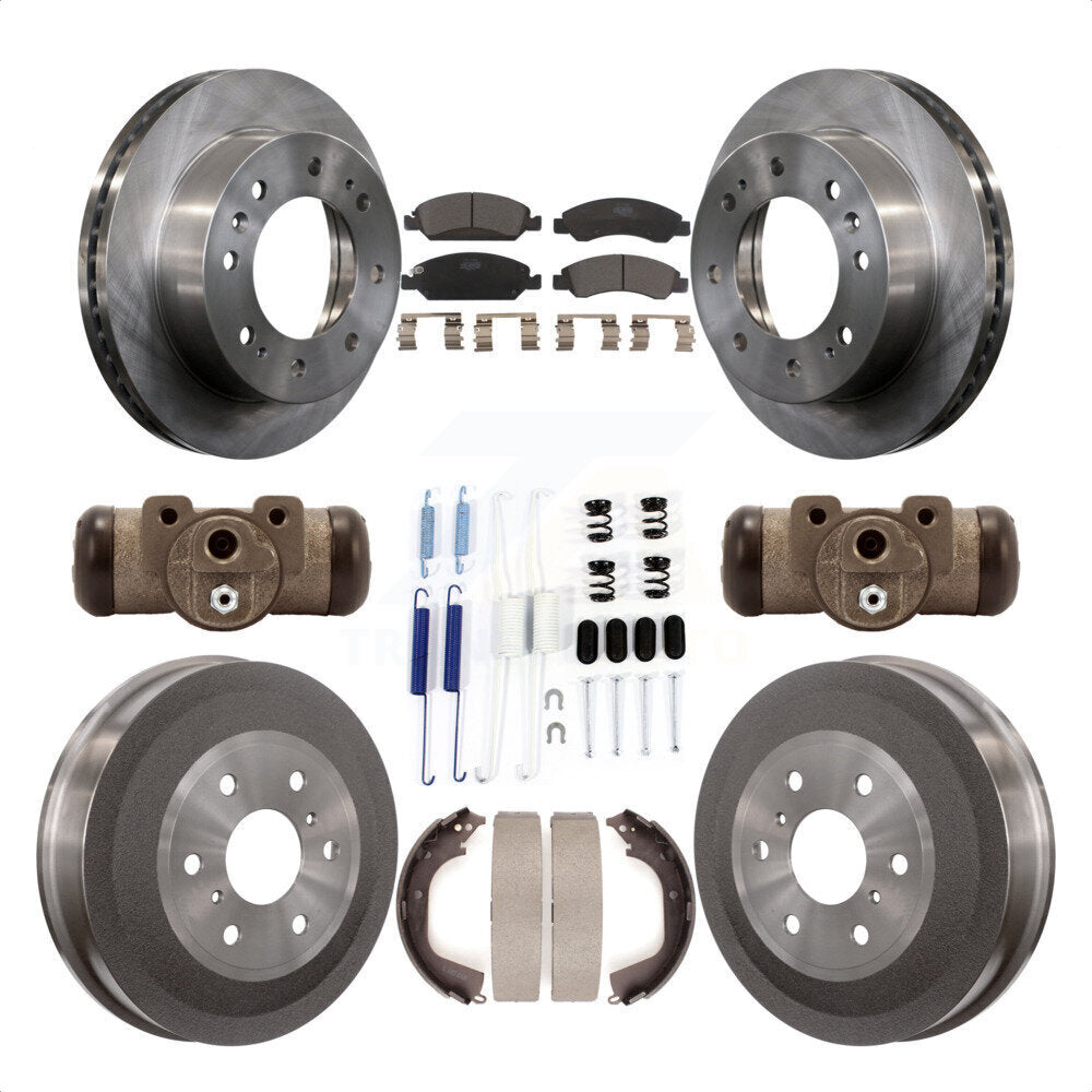 [Avant + Arrière] Kit de Disque et plaquette (céramique) de frein pour 2011 Chevrolet Silverado 1500 Hybrid avec 6400 Lb GVW K8T-102911 par Transit Auto