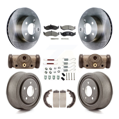 [Avant + Arrière] Kit de Disque et plaquette (céramique) de frein pour 1997-1998 Jeep TJ 4-Wheel ABS avec 9" Diameter K8T-102919