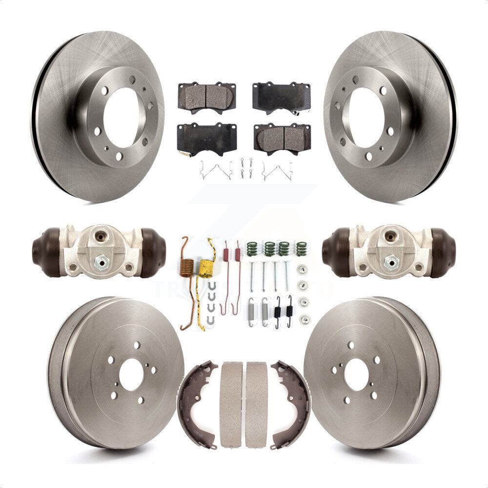 [Avant + Arrière] Kit de Disque et plaquette (céramique) de frein pour 2015 Toyota Tacoma Base avec RWD 2.7L avec 6 Lug Wheels K8T-102939 par Transit Auto