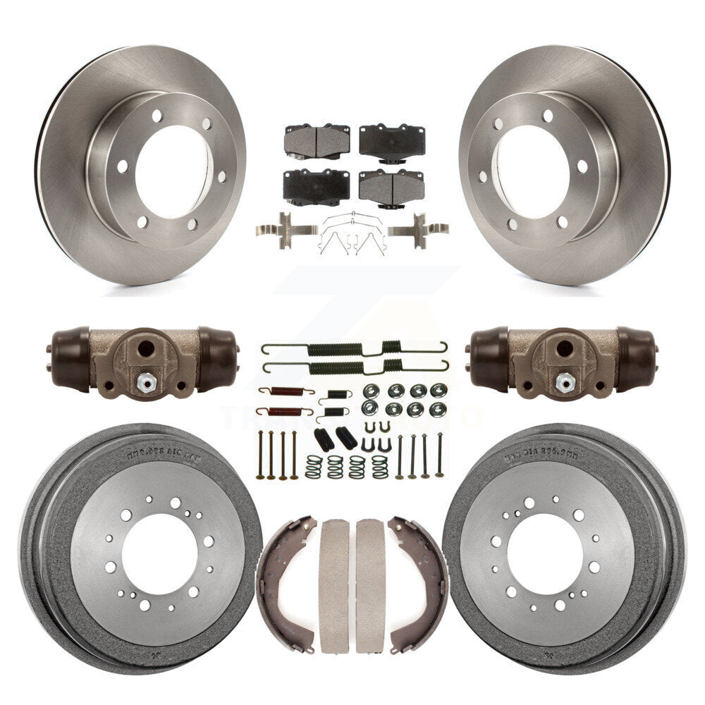 [Avant + Arrière] Kit de Disque et plaquette (céramique) de frein pour 2001 Toyota 4Runner Limited Base SR5 avec 15" Factory Wheels K8T-102950