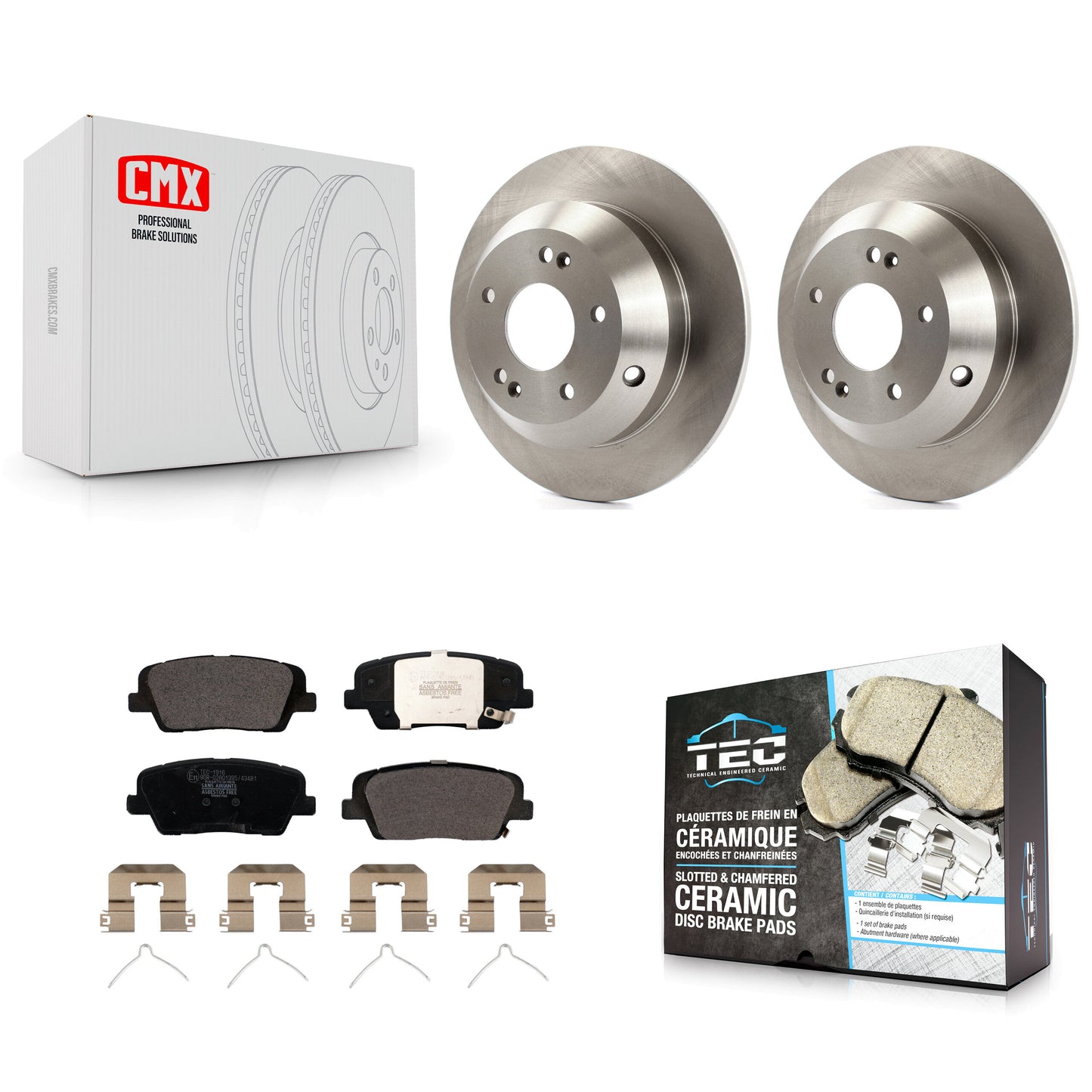 [Arrière] Kit de Disque et plaquette (céramique) de frein pour Kia Sorento Hyundai Santa Fe Sport XL K8T-102983
