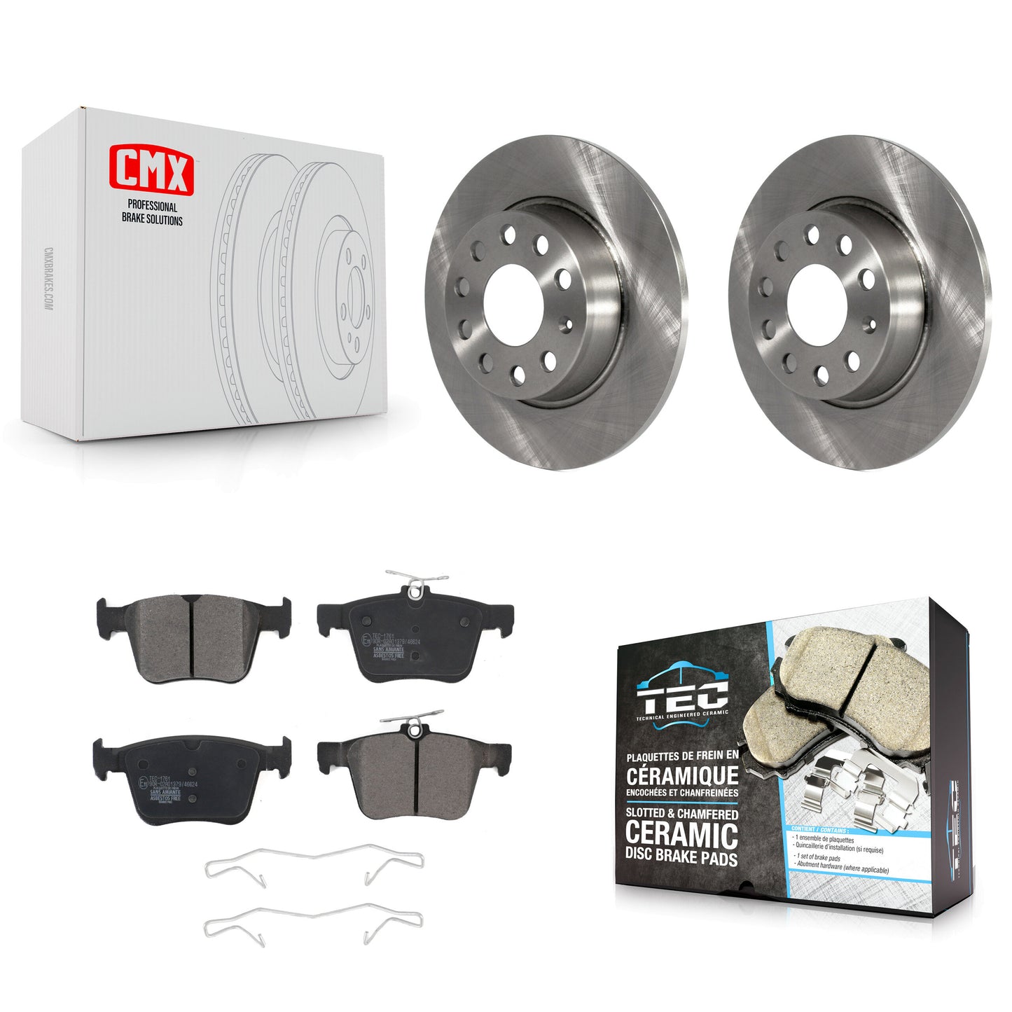 [Arrière] Kit de Disque et plaquette (céramique) de frein pour Audi A3 Quattro Volkswagen e-Golf Sportback e-tron Taos K8T-102984