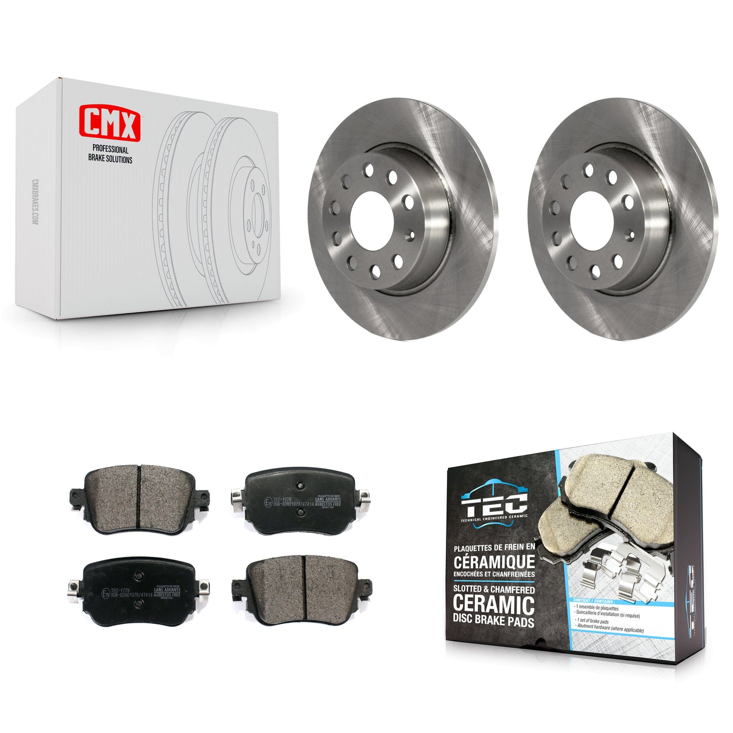 [Arrière] Kit de Disque et plaquette (céramique) de frein pour Volkswagen Passat GTI Golf SportWagen Alltrack K8T-102985