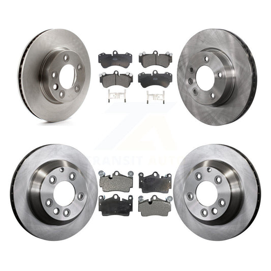 [Avant + Arrière] Kit de Disque et plaquette (céramique) de frein pour 2004-2005 Volkswagen Touareg avec 330mm Diameter Rotor K8T-102997