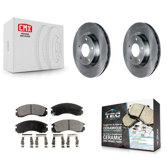 [Avant] Kit de Disque et plaquette (céramique) de frein pour 2017 Mitsubishi Lancer avec 294mm Diameter Rotor K8T-103014