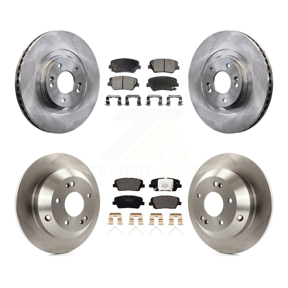 [Avant + Arrière] Kit de Disque et plaquette (céramique) de frein pour 2014-2015 Kia Sorento avec Red Painted Calipers K8T-103019