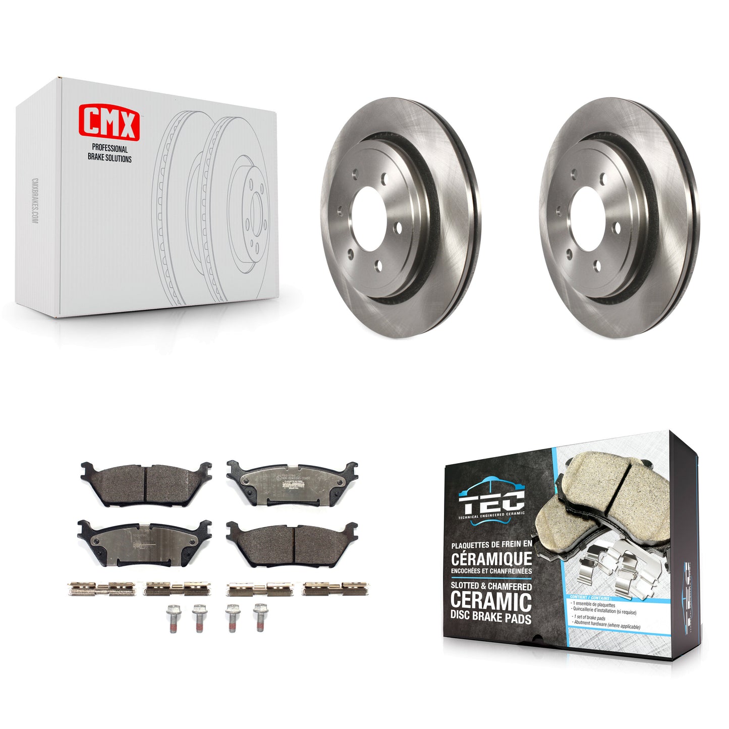 [Arrière] Kit de Disque et plaquette (céramique) de frein pour 2015-2017 Ford F-150 avec Electric Parking K8T-103021