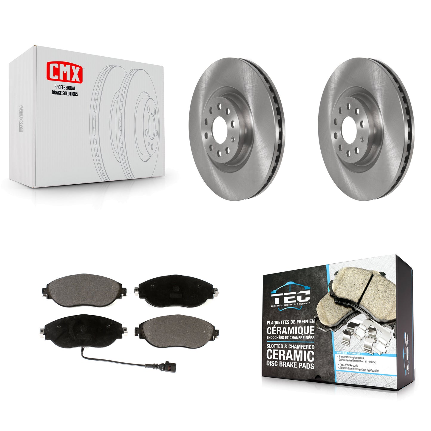 [Avant] Disque et plaquette de frein pour Volkswagen Tiguan Jetta Audi Q3 GTI Golf R Arteon K8T-103058