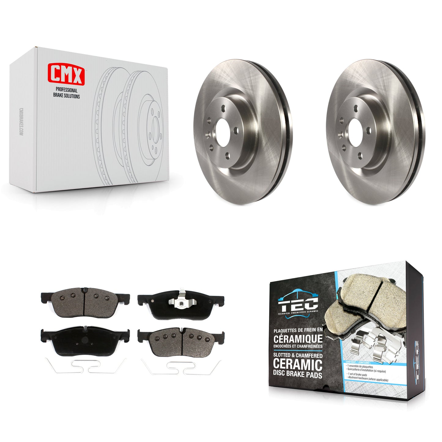 [Avant] Kit de Disque et plaquette (céramique) de frein pour Land Rover Discovery Sport Range Evoque Jaguar E-Pace K8T-103074