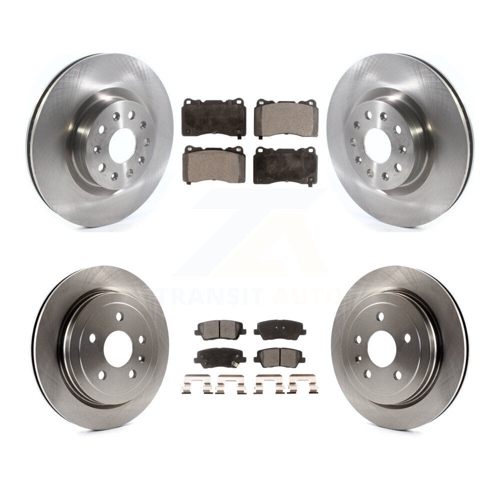 [Avant + Arrière] Kit de Disque et plaquette (céramique) de frein pour Cadillac CTS avec 18" Factory Wheels K8T-103077