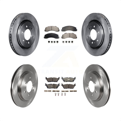 [Avant + Arrière] Kit de Disque et plaquette (céramique) de frein pour Ford F-150 Expedition Lincoln Navigator K8T-103090 par Transit Auto
