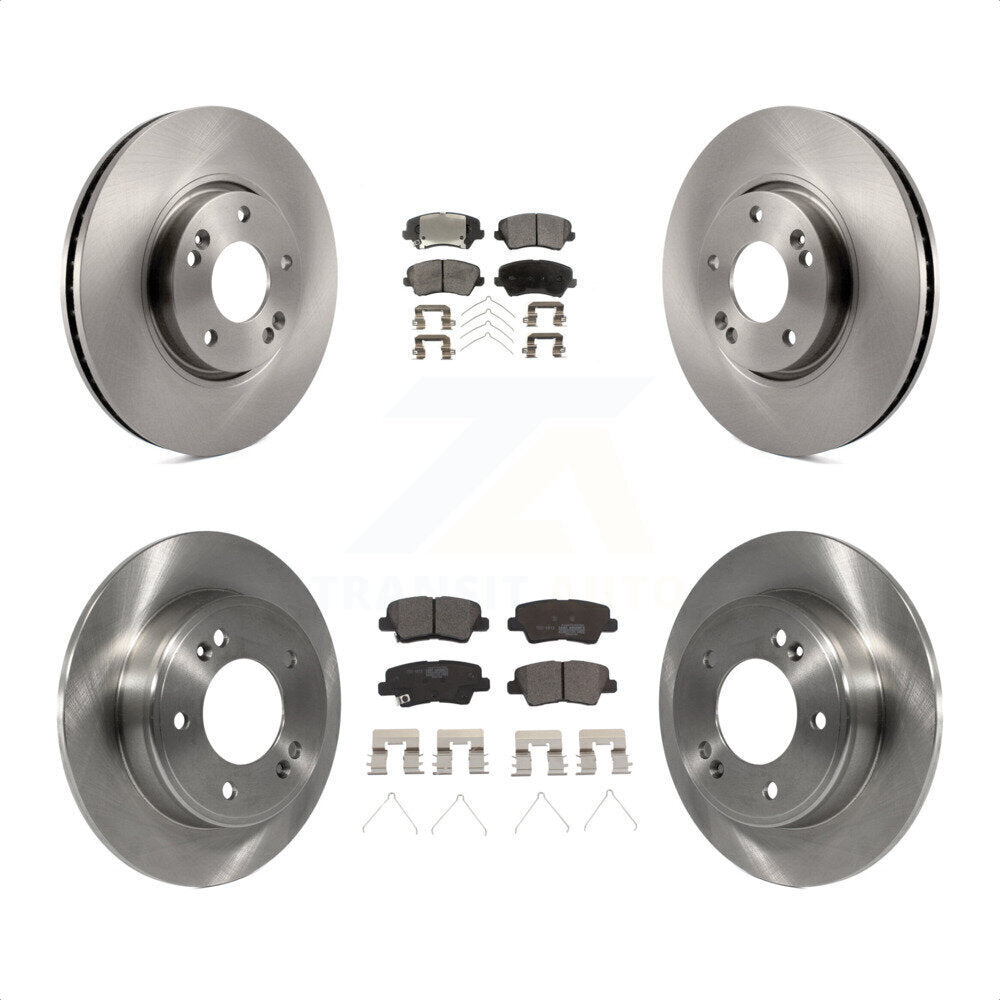 [Avant + Arrière] Kit de Disque et plaquette (céramique) de frein pour 2016 Hyundai Veloster Tech SE K8T-103110 par Transit Auto