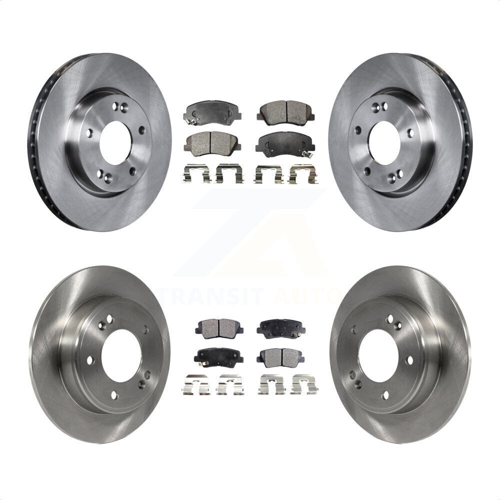 [Avant + Arrière] Kit de Disque et plaquette (céramique) de frein pour 2014 Kia Forte5 EX K8T-103113 par Transit Auto