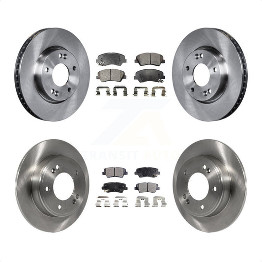 [Avant + Arrière] Kit de Disque et plaquette (céramique) de frein pour 2014 Kia Forte5 EX K8T-103113 par Transit Auto