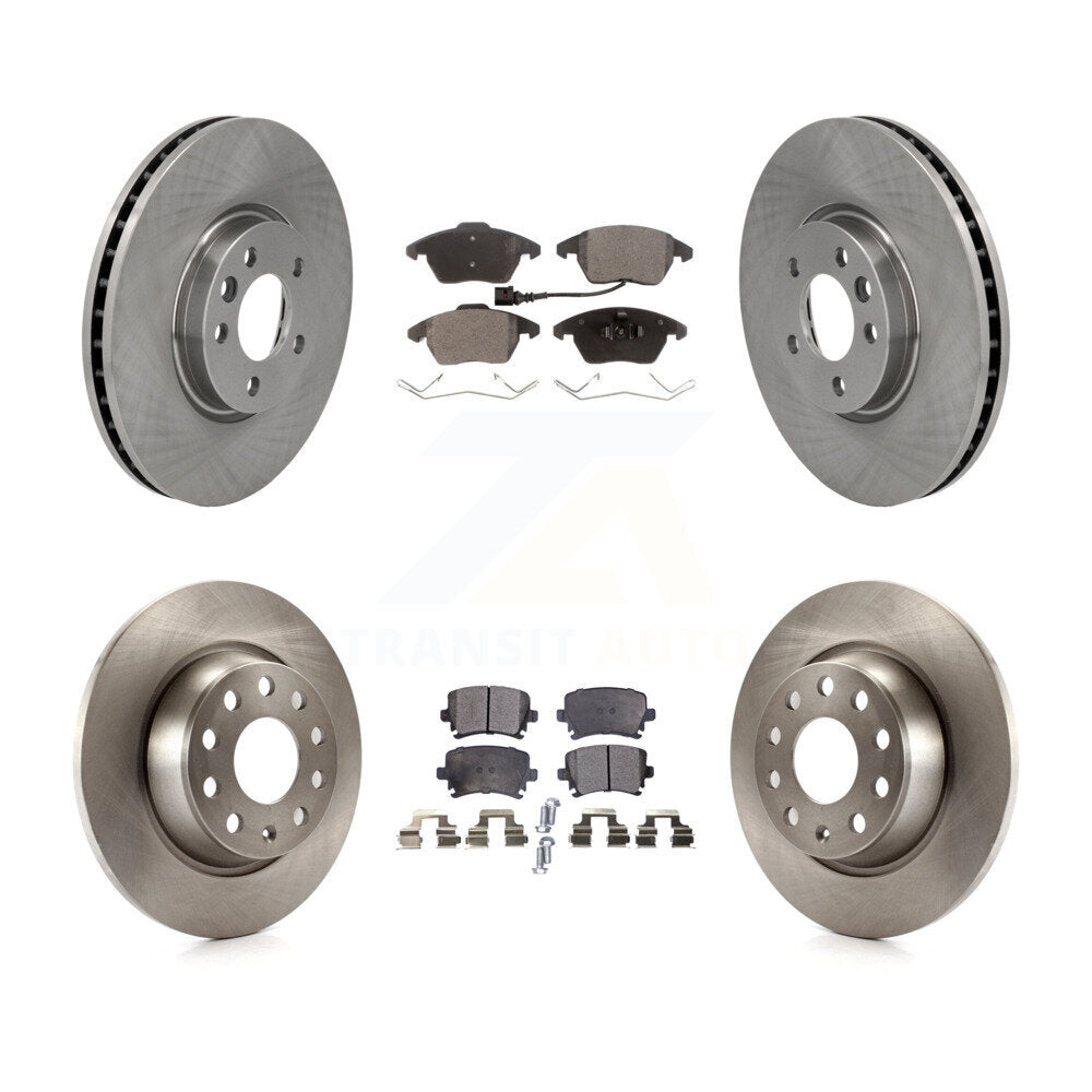[Avant + Arrière] Kit de Disque et plaquette (céramique) de frein pour Volkswagen CC avec 340mm Diameter Rotor K8T-103117