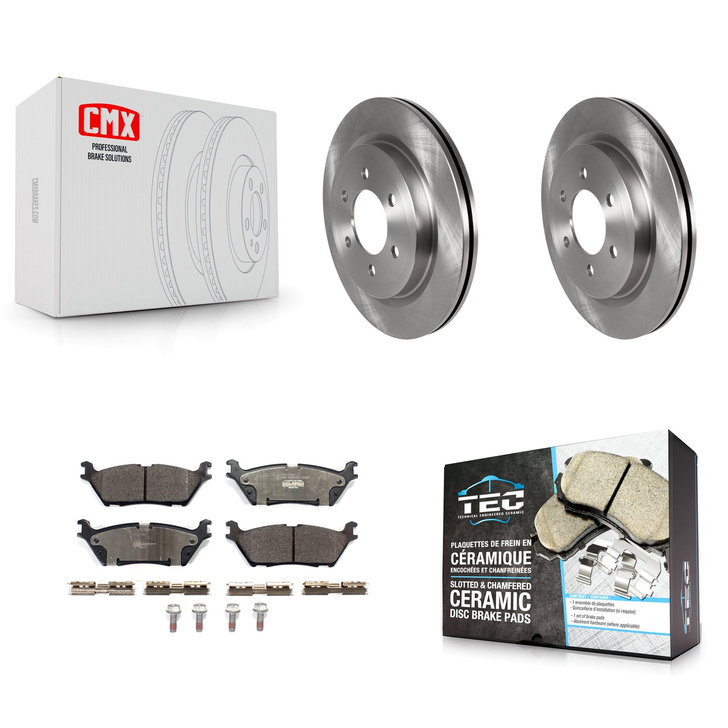 [Arrière] Kit de Disque et plaquette (céramique) de frein pour Ford F-150 Expedition Lincoln Navigator K8T-103155