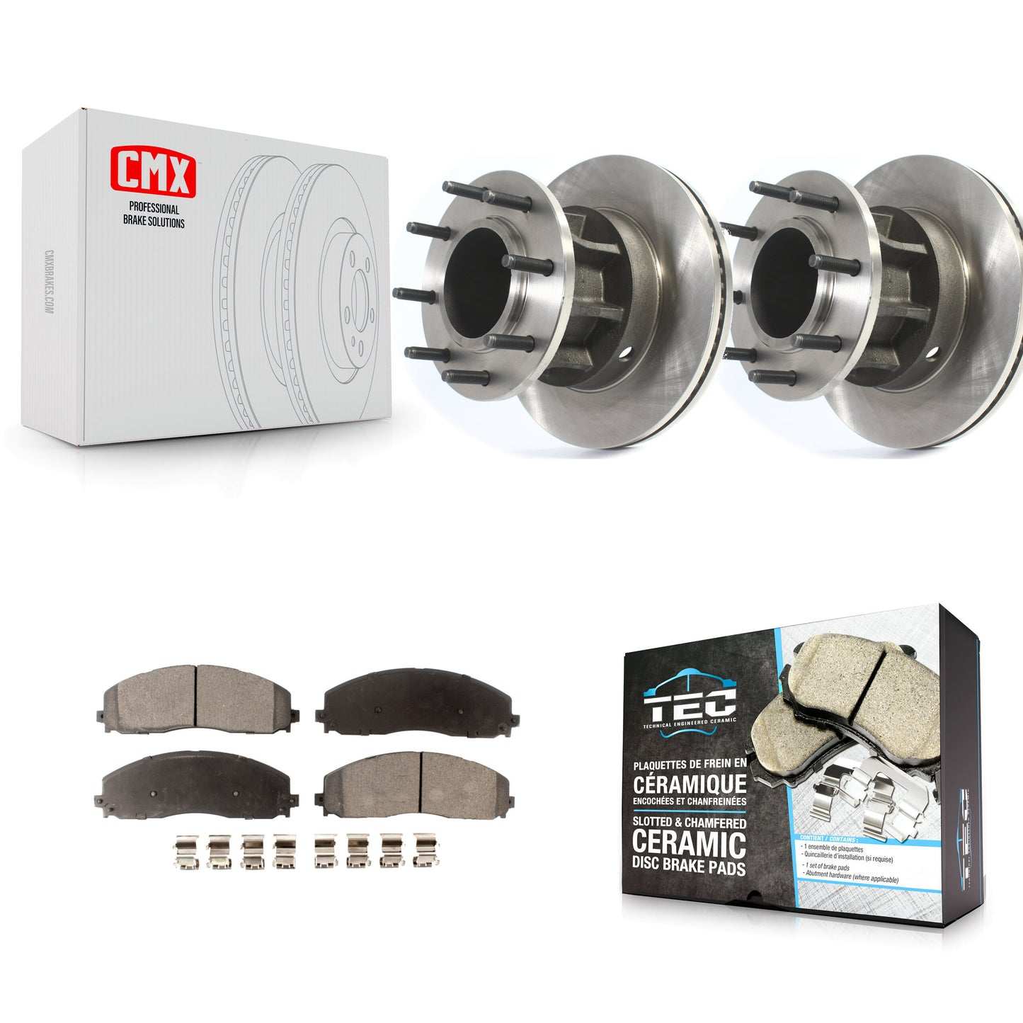 [Avant] Kit de Disque et plaquette (céramique) de frein pour Ford F-350 Super Duty F-250 avec Dual Rear Wheels RWD K8T-103176