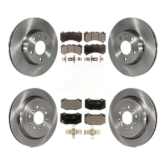 [Avant + Arrière] Kit de Disque et plaquette (céramique) de frein pour 2017 Cadillac ATS V avec 300mm Diameter Rotor K8T-103183 par Transit Auto