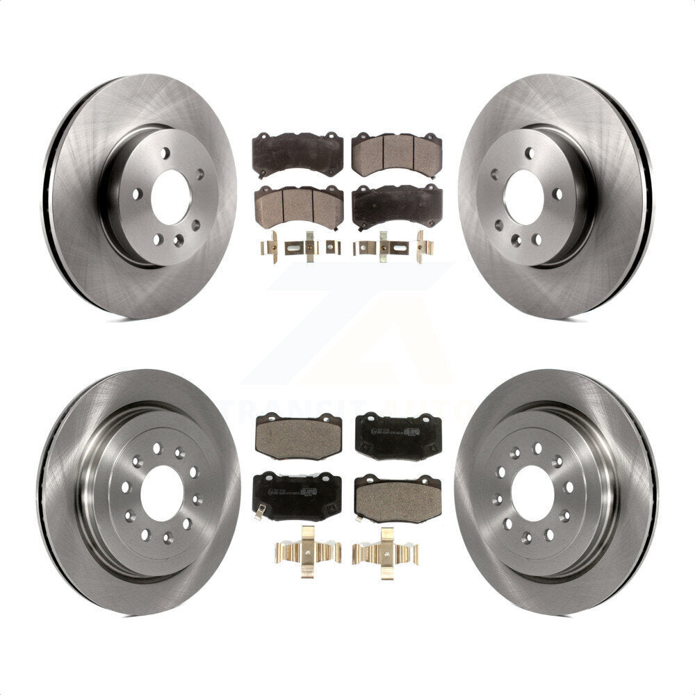 [Avant + Arrière] Kit de Disque et plaquette (céramique) de frein pour 2017 Cadillac ATS V avec 321mm Diameter Rotor K8T-103184 par Transit Auto