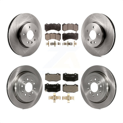 [Avant + Arrière] Kit de Disque et plaquette (céramique) de frein pour 2017 Cadillac ATS V avec 321mm Diameter Rotor K8T-103184 par Transit Auto