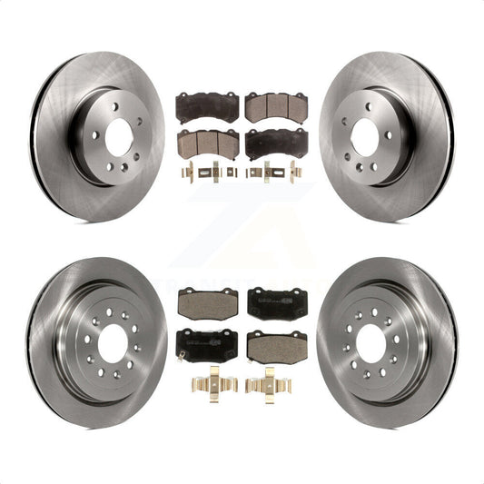 [Avant + Arrière] Kit de Disque et plaquette (céramique) de frein pour 2017 Cadillac ATS V avec 321mm Diameter Rotor K8T-103184 par Transit Auto