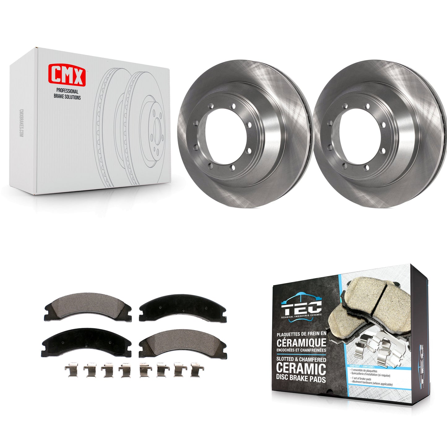 [Arrière] Kit de Disque et plaquette (céramique) de frein pour Ford E-450 Super Duty K8T-103198