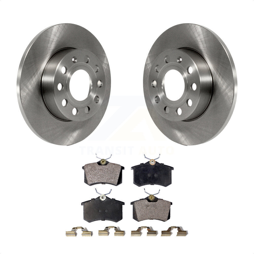 [Arrière] Kit de Disque et plaquette (céramique) de frein pour 2011 Volkswagen Golf avec 256mm Diameter Rotor K8T-103200 par Transit Auto