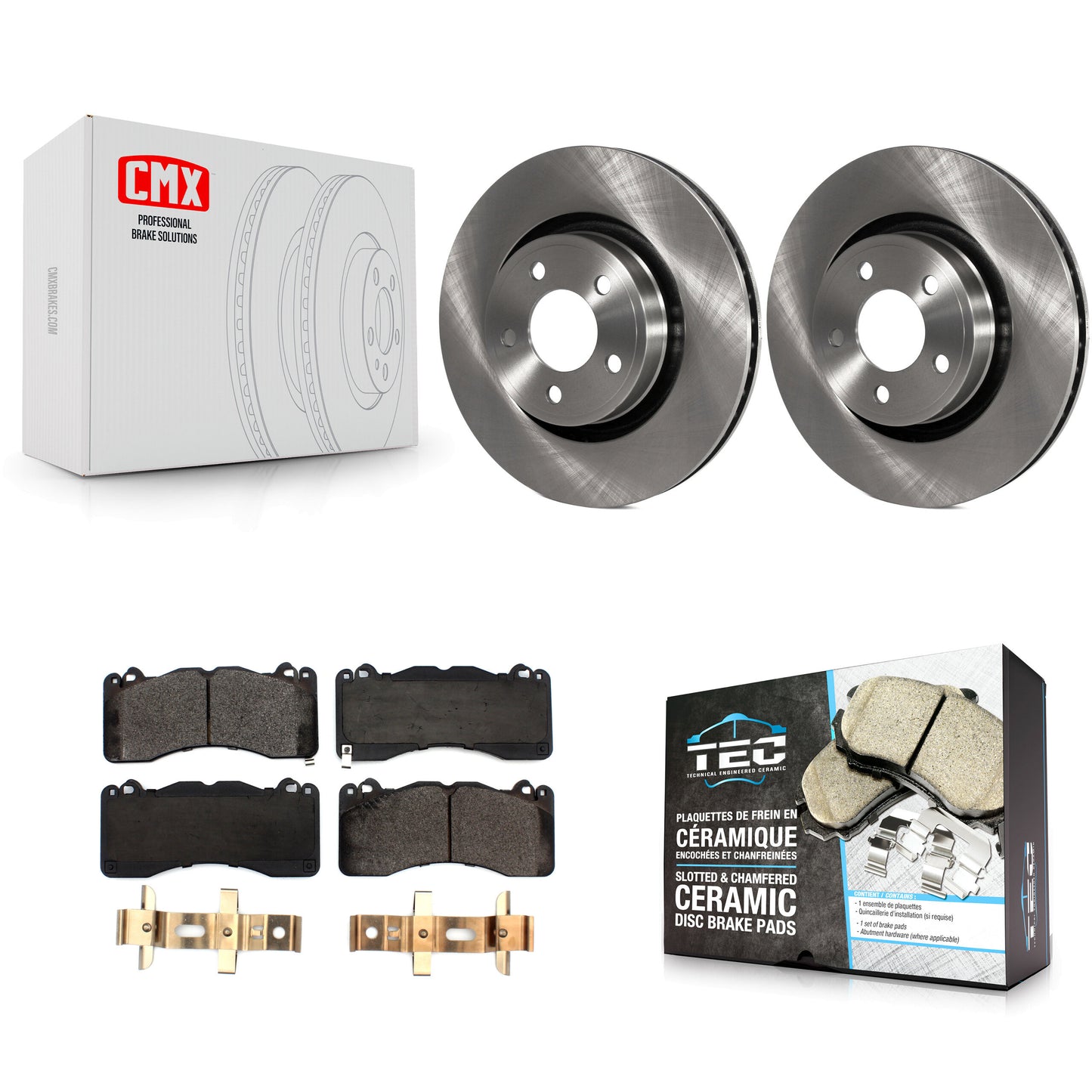 [Avant] Kit de Disque et plaquette (céramique) de frein pour 2015 Ford Mustang V6 avec Brembo Brakes K8T-103206