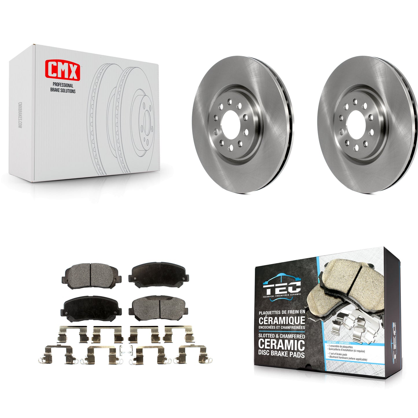 [Avant] Kit de Disque et plaquette (céramique) de frein pour 2014-2017 Jeep Cherokee avec Single Piston Caliper K8T-103207