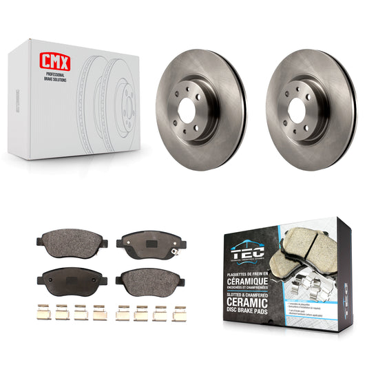 [Avant] Kit de Disque et plaquette (céramique) de frein pour 2012-2017 Fiat 500 Turbocharged avec GAS engine K8T-103212