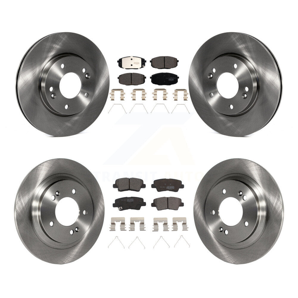 [Avant + Arrière] Kit de Disque et plaquette (céramique) de frein pour Hyundai Elantra GT Kia Forte Forte5 avec Electric Parking K8T-103230