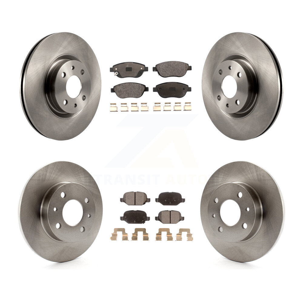 [Avant + Arrière] Kit de Disque et plaquette (céramique) de frein pour 2012-2013 Fiat 500 Turbocharged avec GAS engine K8T-103234