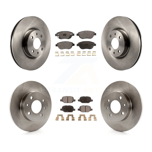 [Avant + Arrière] Kit de Disque et plaquette (céramique) de frein pour 2012-2013 Fiat 500 Turbocharged avec GAS engine K8T-103234