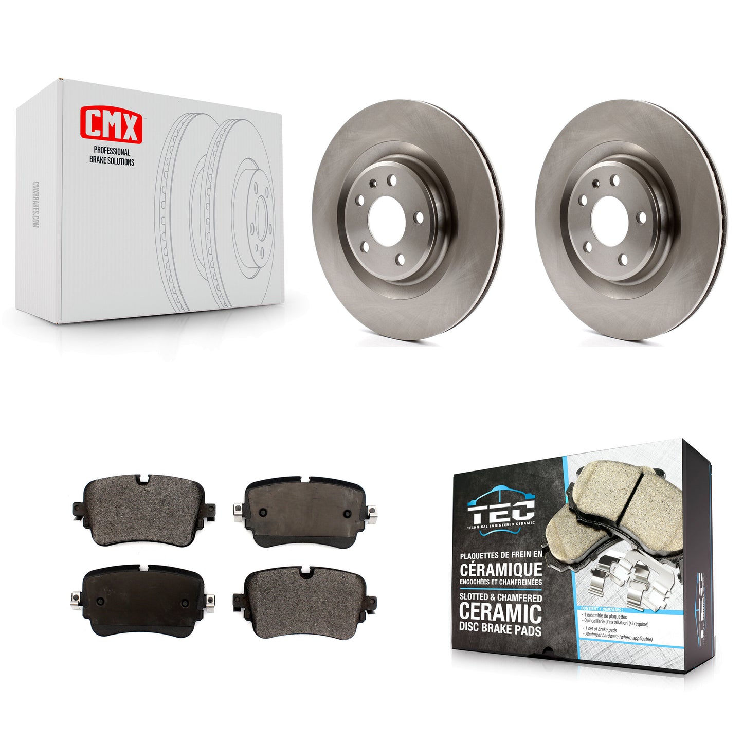 [Arrière] Kit de Disque et plaquette (céramique) de frein pour 2017-2018 Audi Q7 avec 350mm Diameter Front Rotor K8T-103247