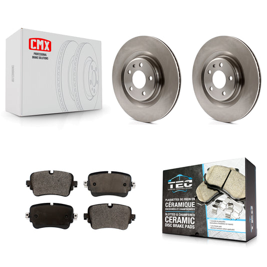 [Arrière] Kit de Disque et plaquette (céramique) de frein pour 2017-2018 Audi Q7 avec 350mm Diameter Front Rotor K8T-103247