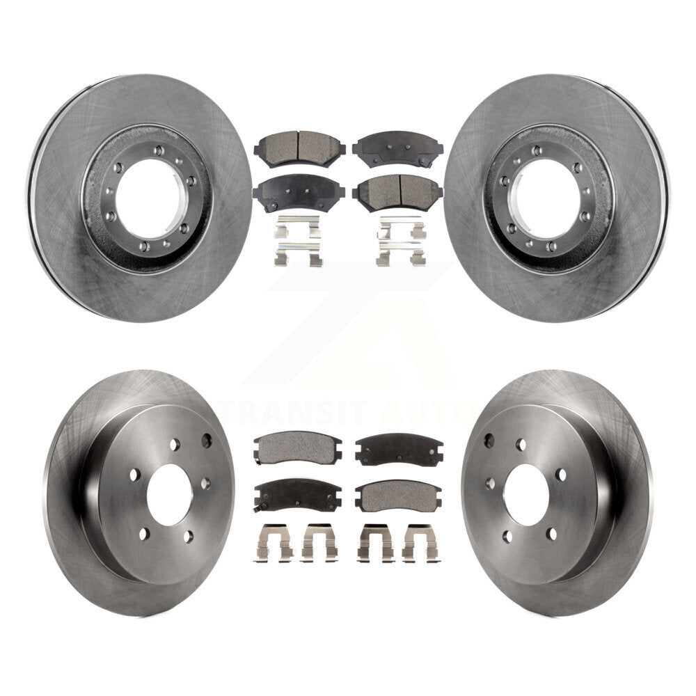 [Avant + Arrière] Kit de Disque et plaquette (céramique) de frein pour 2002-2004 Pontiac Montana FWD avec rear brakes K8T-103256