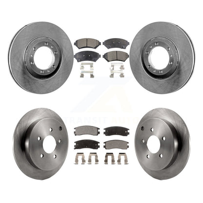 [Avant + Arrière] Kit de Disque et plaquette (céramique) de frein pour 2002-2004 Pontiac Montana FWD avec rear brakes K8T-103256