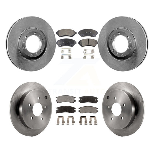 [Avant + Arrière] Kit de Disque et plaquette (céramique) de frein pour 2002-2004 Pontiac Montana FWD avec rear brakes K8T-103256