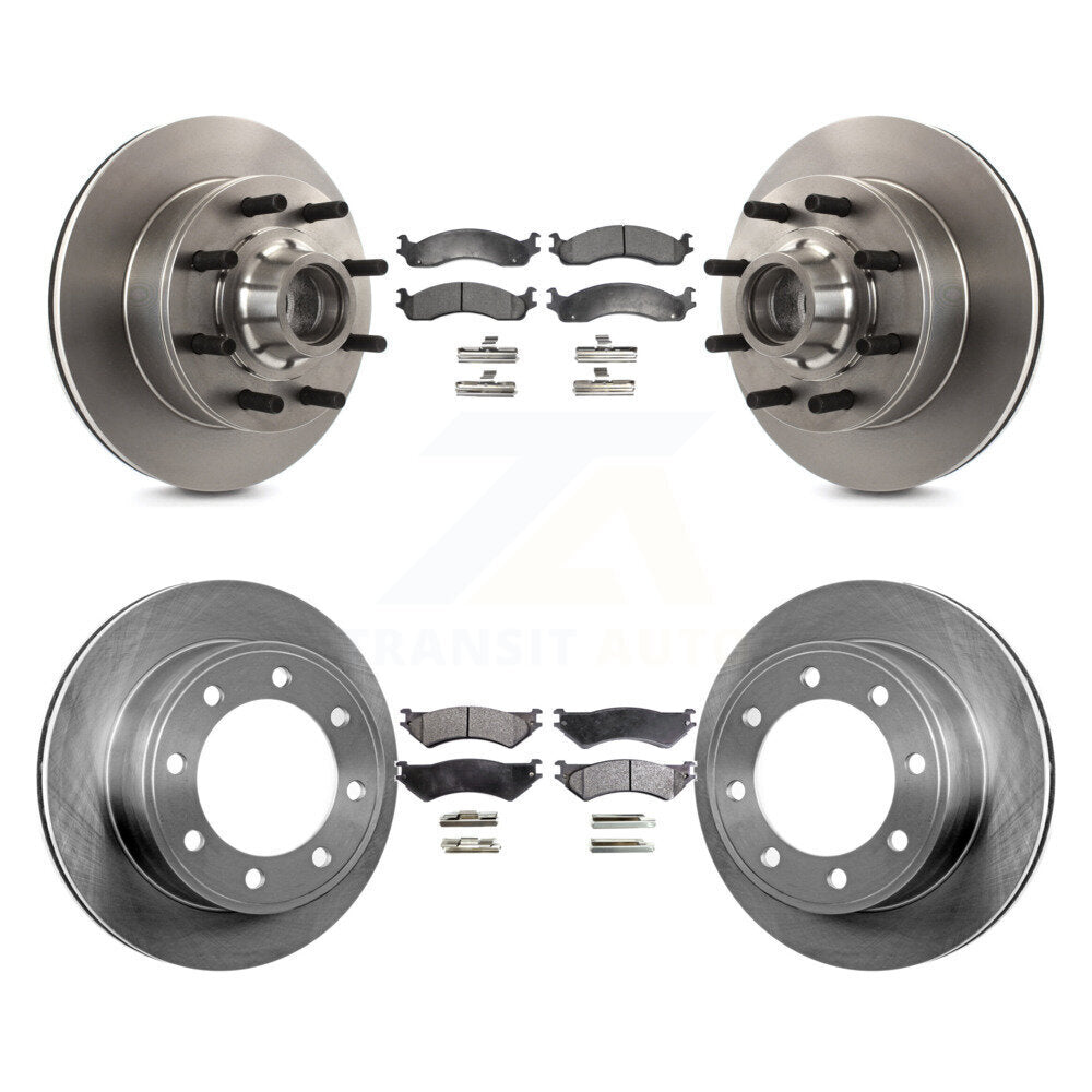 [Avant + Arrière] Kit de Disque et plaquette (céramique) de frein pour Ford E-250 Econoline E-350 Super Duty Club Wagon K8T-103324