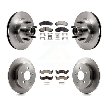 [Avant + Arrière] Kit de Disque et plaquette (céramique) de frein pour 1998-2001 Ford Ranger RWD avec 2-Wheel ABS Coil front springs K8T-103331