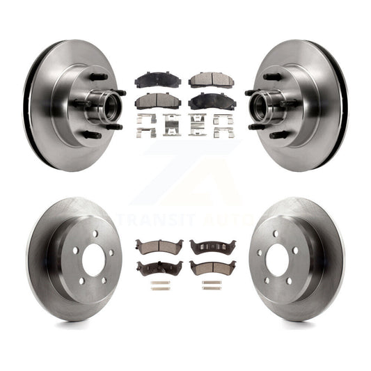[Avant + Arrière] Kit de Disque et plaquette (céramique) de frein pour 1998-2001 Ford Ranger RWD avec 2-Wheel ABS Coil front springs K8T-103331