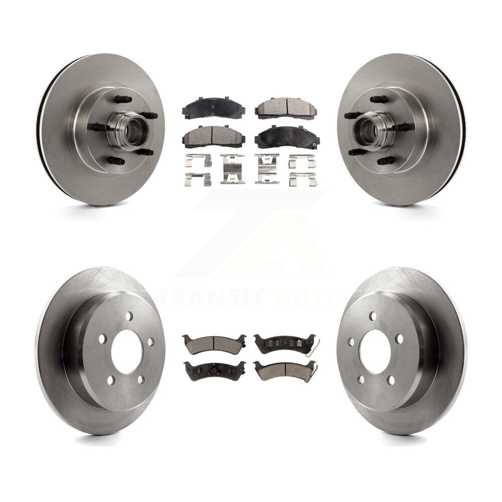 [Avant + Arrière] Kit de Disque et plaquette (céramique) de frein pour 2001 Ford Explorer RWD From 01 02 K8T-103332
